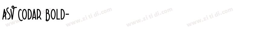 ASV Codar Bold字体转换